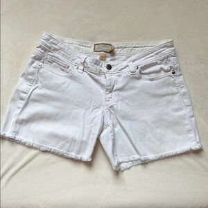 Paige White Jean Shorts Distressed